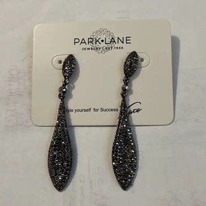 Park Lane Midnight Black Crystal Drop Earrings